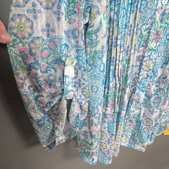 Ruby Rd. top blouse 3x floral pastel colorful light weight NWT - Picture 12 of 15